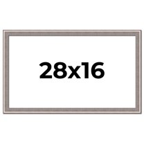 28x16 Frame Grey Real Wood Picture Frame Width 1.25 inches | Interior Frame Depth 0.5 inches | Hans