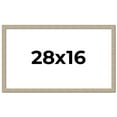 thumbnail image 1 of 28x16 Frame Grey Solid Wood Picture Frame Width 1 Inches | Interior Frame Depth 0.5 Inches |, 1 of 8