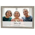 thumbnail image 1 of 28x16 Frame Grey Solid Wood Picture Frame Width 1 Inches | Interior Frame Depth 0.5 Inches |, 1 of 8