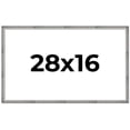 thumbnail image 1 of 28x16 Frame Silver Grey Distressed Solid Wood Picture Frame | 0.75 Inch Moulding Width | Interior, 1 of 8