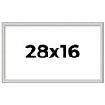 thumbnail image 1 of 28x16 Frame Silver Inner Slope Bevel Picture Frame | 1 Inch Moulding Width | 0.75 Inch Rabbet Depth, 1 of 8