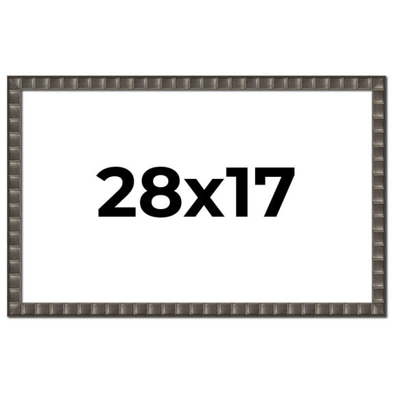 28x17 Frame Black Brown Chestnut Mosaic Solid Wood Picture Frame | 1.125 Inch Moulding Width |