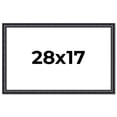 thumbnail image 1 of 28x17 Frame Black Real Wood Picture Frame Width 1.25 inches | Interior Frame Depth 0.5 inches |, 1 of 8