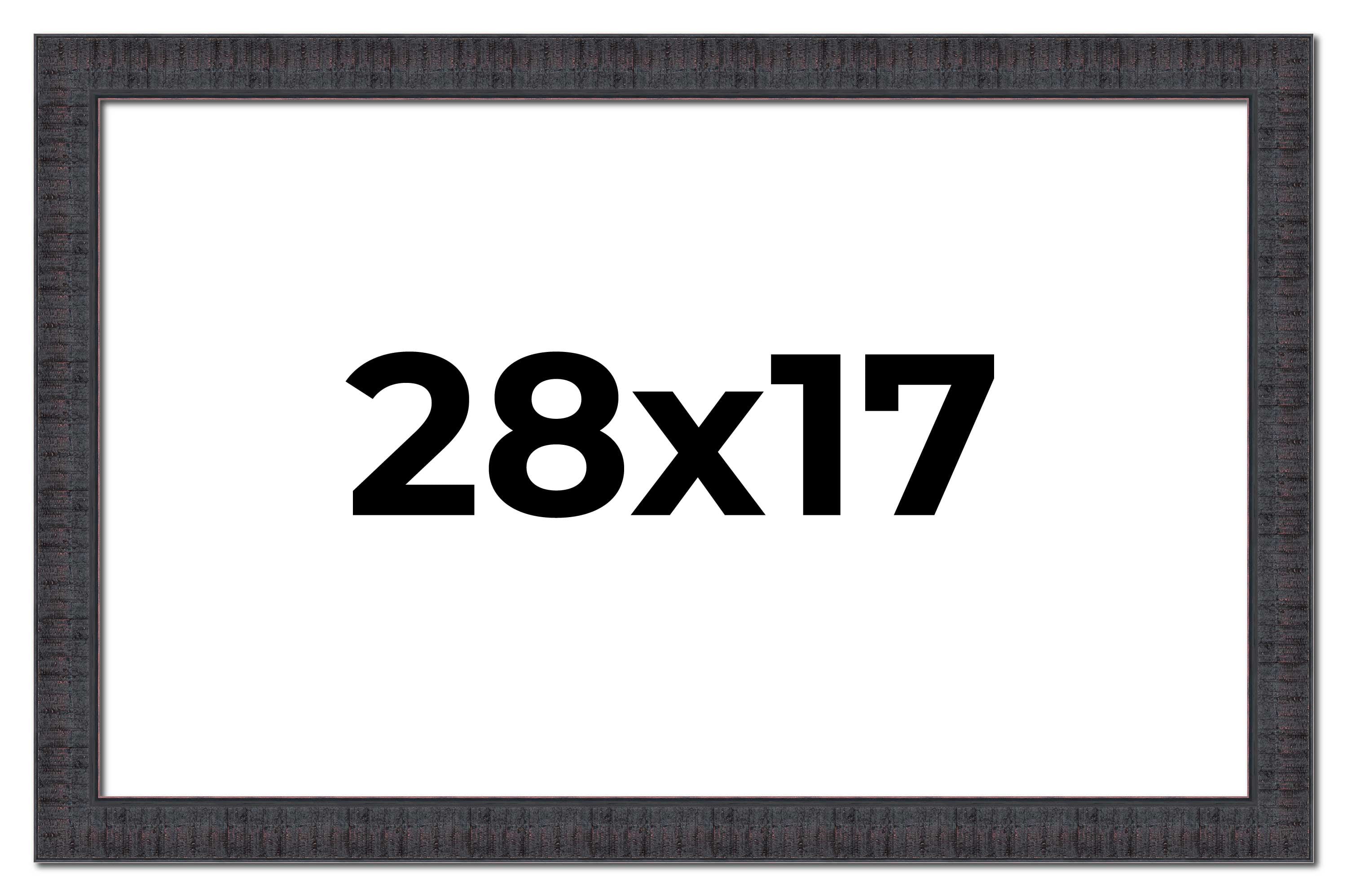 28x17 Frame Brown Rustic Solid Wood Picture Frame 1.5 Inches Wide ...
