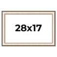 thumbnail image 1 of 28x17 Frame Gold Silver Plein Aire 2" Inch Wide Moulding Solid Wood Picture Frame | Modena, 1 of 8