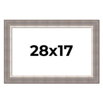 28x17 Frame Grey Real Wood Picture Frame Width 2.75 Inches | Interior Frame Depth 0.5 Inches |