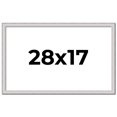 thumbnail image 1 of 28x17 Frame Silver Inner Slope Bevel Picture Frame | 1 Inch Moulding Width | 0.75 Inch Rabbet Depth, 1 of 8