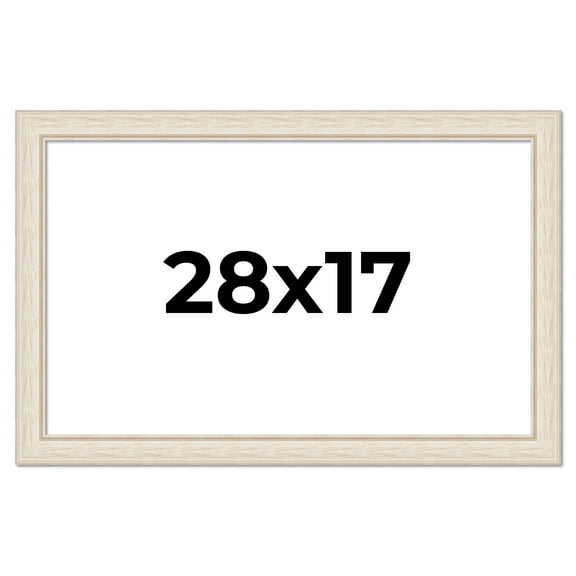 28x17 Frame White Real Wood Picture Frame Width 1.75 inches | Interior Frame Depth 0.5 inches |