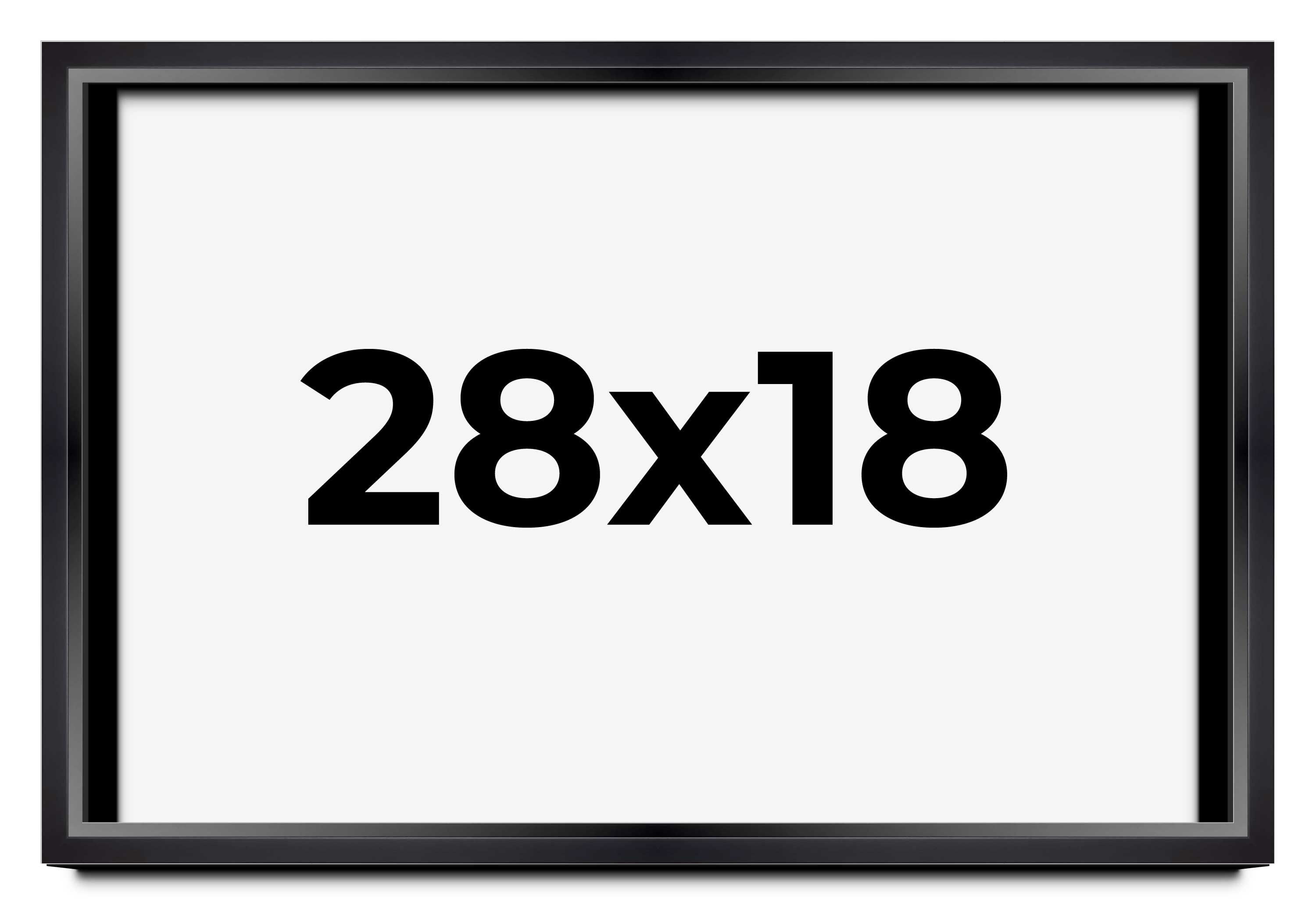 28x18 Black Shadowbox Frame - Interior Size 28x18 by 1.5 Inches - Made ...