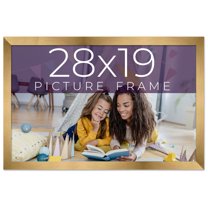 28x19 Frame Gold Bronze Solid Wood Picture Frame Width 0.75 Inches | Interior Frame Depth 0.5