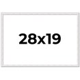 thumbnail image 1 of 28x19 Frame White Real Wood Picture Frame Width 0.75 inches | Interior Frame Depth 0.5 inches |, 1 of 8