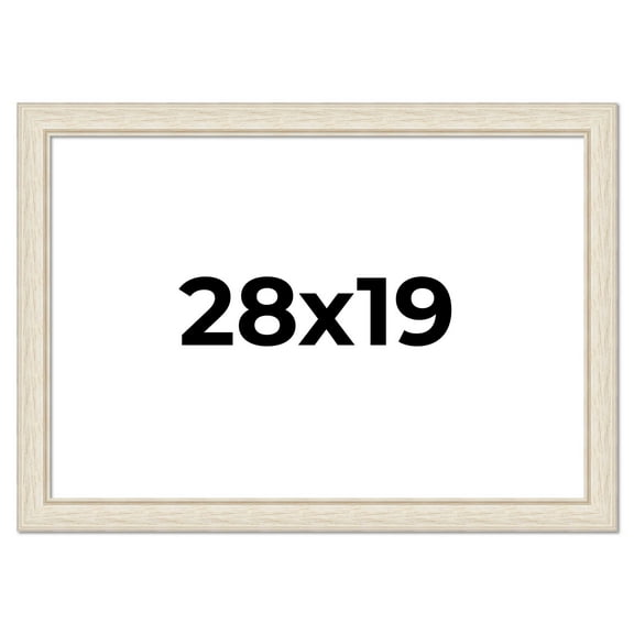 28x19 Frame White Real Wood Picture Frame Width 1.75 inches | Interior Frame Depth 0.5 inches |