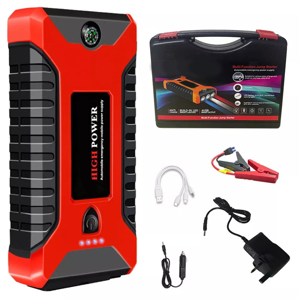 28X19X6.5cm Car Jump Starter Charge Multiple Devices Safety Features ...