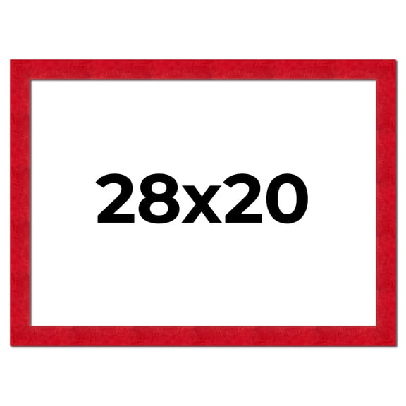 28x20 Frame Red Burl Solid Wood Picture Frame Width 1.75 Inches | Interior Frame Depth 0.5 Inches |