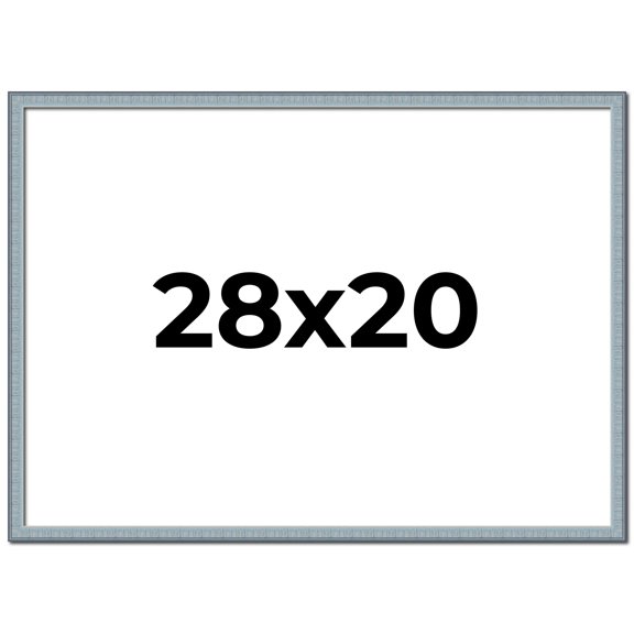 28x20 Frame Rustic Sky Blue Solid Wood Picture Frame | 0.75 Inch Moulding Width |Includes UV