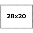 thumbnail image 1 of 28x20 Frame Silver Grey Distressed Solid Wood Picture Frame | 0.75 Inch Moulding Width | Interior, 1 of 8