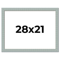 28x21 Frame Blue Teal Distressed Solid Wood Picture Frame | 1.625 Inch Moulding Width | Sonoma Blue