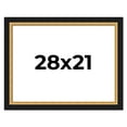 thumbnail image 1 of 28x21 Frame Gold Real Wood Picture Frame Width 2.25 Inches | Interior Frame Depth 0.5 Inches |, 1 of 8