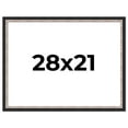 thumbnail image 1 of 28x21 Frame Silver Real Wood Picture Frame Width 1.25 Inches | Interior Frame Depth 0.75 Inches |, 1 of 8
