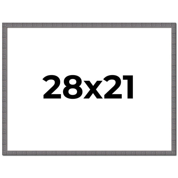 28x21 Frame Slate Blue Distressed Rustic Solid Wood Picture Frame | 0.75 Inch Moulding Width |