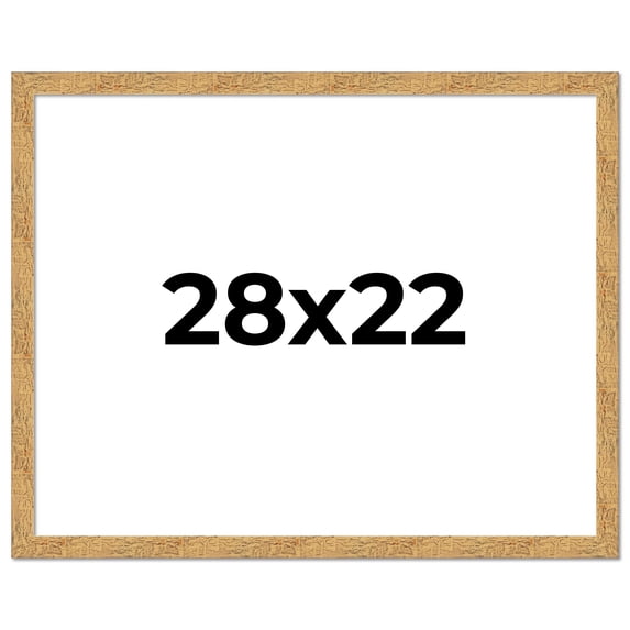 28x22 Frame Beige Real Wood Picture Frame Width 1.25 inches | Interior Frame Depth 0.5 inches |