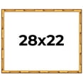 thumbnail image 1 of 28x22 Frame Gold Bamboo Solid Wood Picture Frame | 0.75 Inch Moulding Width | Interior Frame Depth, 1 of 8