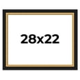 thumbnail image 1 of 28x22 Frame Gold Real Wood Picture Frame Width 2.25 Inches | Interior Frame Depth 0.5 Inches |, 1 of 8
