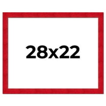 28x22 Frame Red Burl Solid Wood Picture Frame Width 1.75 Inches | Interior Frame Depth 0.5 Inches |