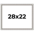 thumbnail image 1 of 28x22 Frame Silver Real Wood Picture Frame Width 1.25 Inches | Interior Frame Depth 0.5 Inches |, 1 of 8