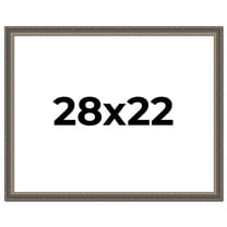 28x22 Frame Silver Real Wood Picture Frame Width 1.25 Inches | Interior Frame Depth 0.5 Inches |