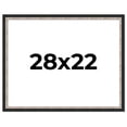 thumbnail image 1 of 28x22 Frame Silver Real Wood Picture Frame Width 1.25 Inches | Interior Frame Depth 0.75 Inches |, 1 of 8