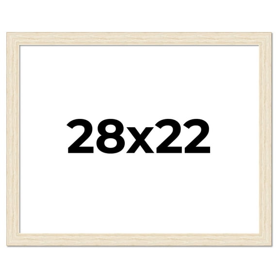 28x22 Frame White Real Wood Picture Frame Width 1.5 inches | Interior Frame Depth 0.5 inches | Barn