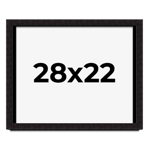 28x22 Shadow Box Black Solid Wood Display Picture Frame | 1 Inch Rabbet Depth | | 1.375 Inch