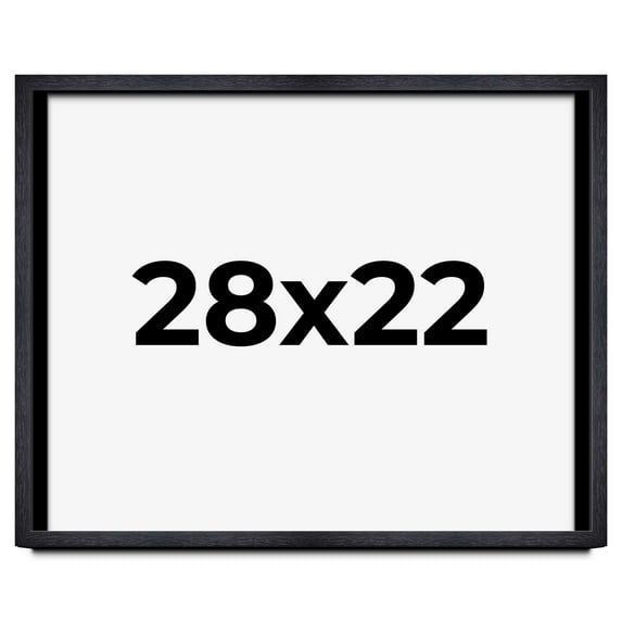 28x22 Shadow Box Frame Black | 1 Inches Deep Real Wood Farmhouse Shadowbox Display Frame | UV