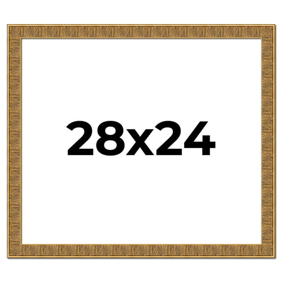 28x24 Frame Black and Gold Distressed Solid Wood Sonoma Picture Frame | 1.625 Inch Moulding Width |