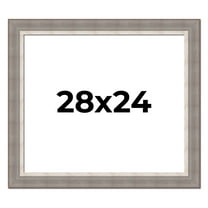 28x24 Frame Grey Real Wood Picture Frame Width 2.75 Inches | Interior Frame Depth 0.5 Inches |