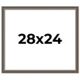 thumbnail image 1 of 28x24 Frame Silver Real Wood Picture Frame Width 1.25 Inches | Interior Frame Depth 0.5 Inches |, 1 of 8