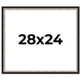 thumbnail image 1 of 28x24 Frame Silver Real Wood Picture Frame Width 1.25 Inches | Interior Frame Depth 0.75 Inches |, 1 of 8