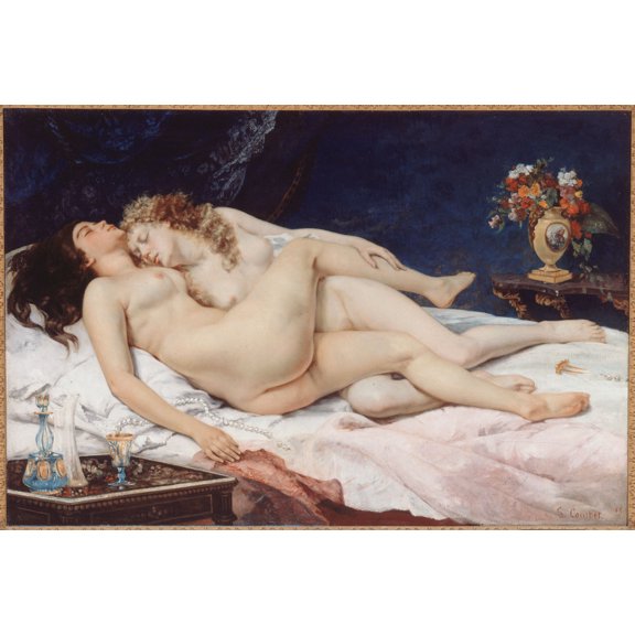 28x24in Courbet - Marine c. 1860 【Rolled Canvas】