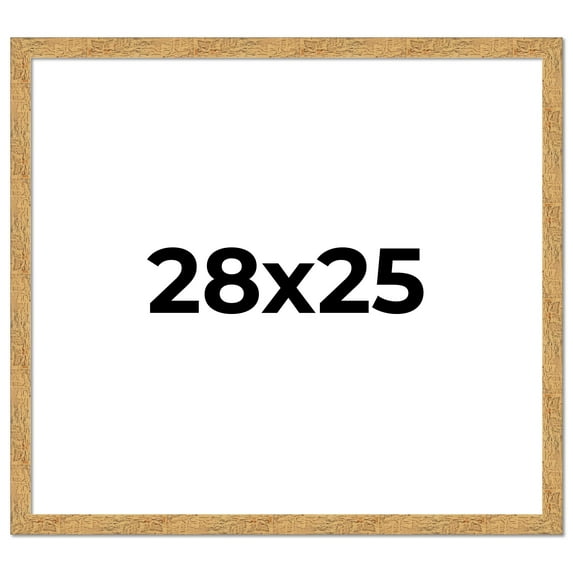 28x25 Frame Beige Real Wood Picture Frame Width 1.25 inches | Interior Frame Depth 0.5 inches |