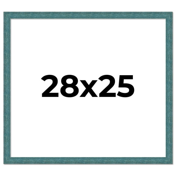 28x25 Frame Blue Rustic Barnwood Solid Wood Picture Frame Width 1.25 Inches | Interior Depth 0.5