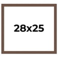 thumbnail image 1 of 28x25 Frame Brown Farmhouse Solid Wood Picture Frame Width 1.5 Inches | Interior Frame Depth 0.5, 1 of 8