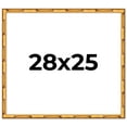 thumbnail image 1 of 28x25 Frame Gold Bamboo Solid Wood Picture Frame | 1 Inch Moulding Width | Interior Frame Depth, 1 of 8