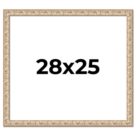 28x25 Frame White Real Wood Picture Frame Width 1.5 inches | Interior Frame Depth 0.5 inches |