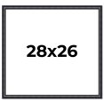 thumbnail image 1 of 28x26 Frame Black Real Wood Picture Frame Width 1.25 inches | Interior Frame Depth 0.5 inches |, 1 of 8