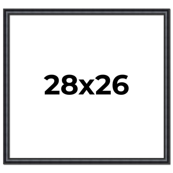 28x26 Frame Black Real Wood Picture Frame Width 1.25 inches | Interior Frame Depth 0.5 inches |