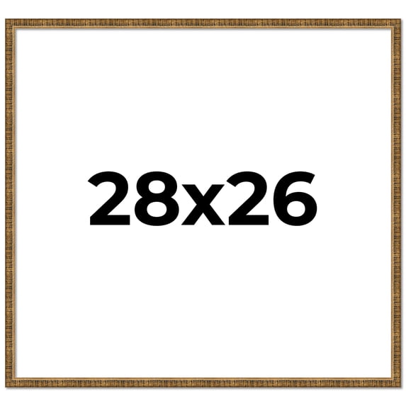 28x26 Frame Gold Picture Frame - Complete Modern Photo Frame Includes UV Acrylic Shatter Guard