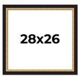 thumbnail image 1 of 28x26 Frame Gold Real Wood Picture Frame Width 2.25 Inches | Interior Frame Depth 0.5 Inches |, 1 of 8