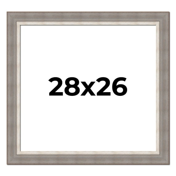 28x26 Frame Grey Real Wood Picture Frame Width 2.75 Inches | Interior Frame Depth 0.5 Inches |