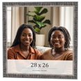 thumbnail image 1 of 28x26 Frame Silver Grey Distressed Solid Wood Picture Frame | 0.75 Inch Moulding Width | Interior, 1 of 8